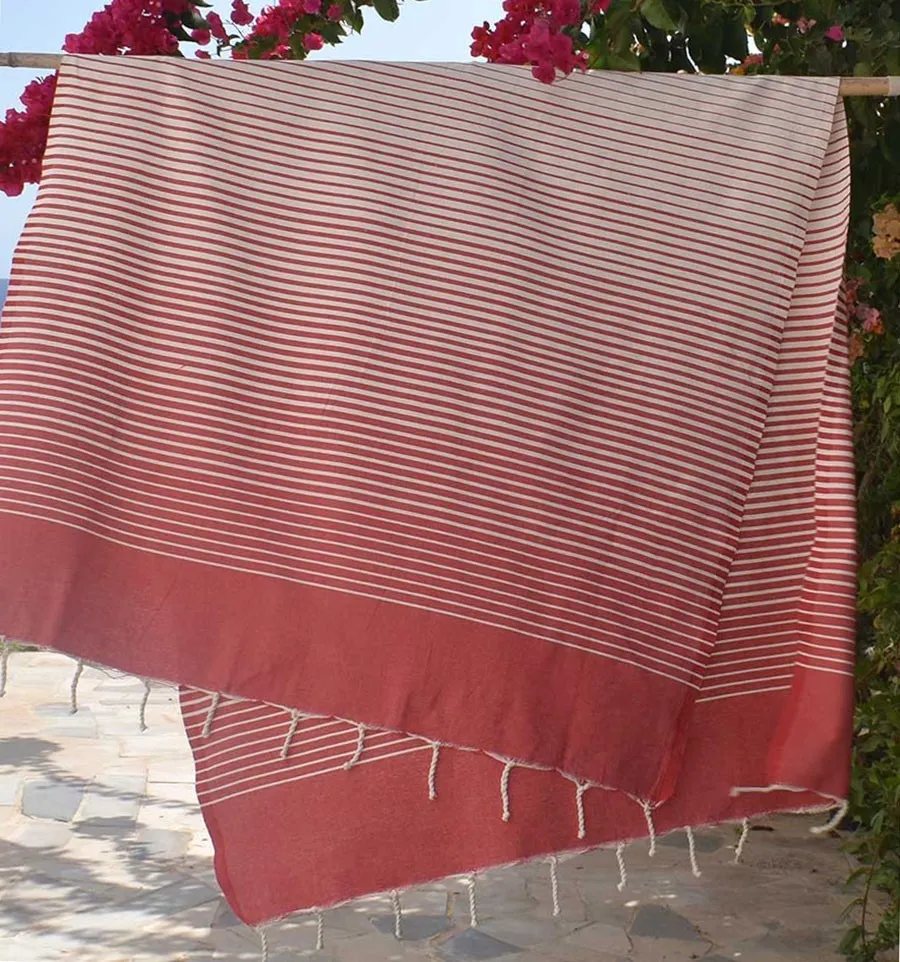 Strandtuch Portofino Rot Fouta Tunisia - 1