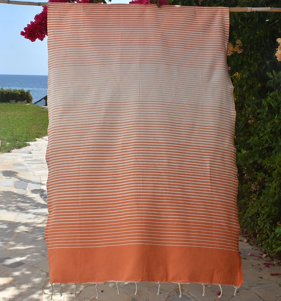 Strandtuch Portofino Orange Fouta Tunisia - 1