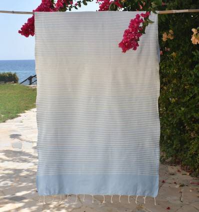 Strandtuch Portofino Himmelblau Fouta Tunisia - 1