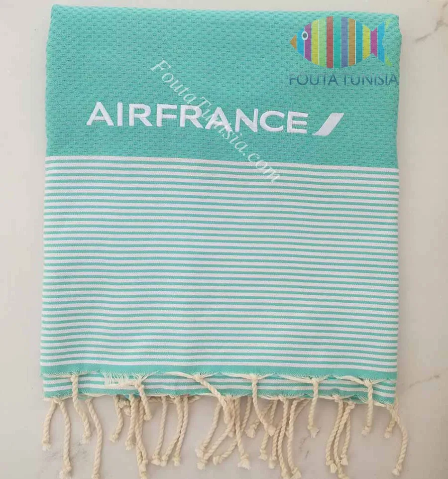 AIR FRANCE Strandtuch mit Stickerei 