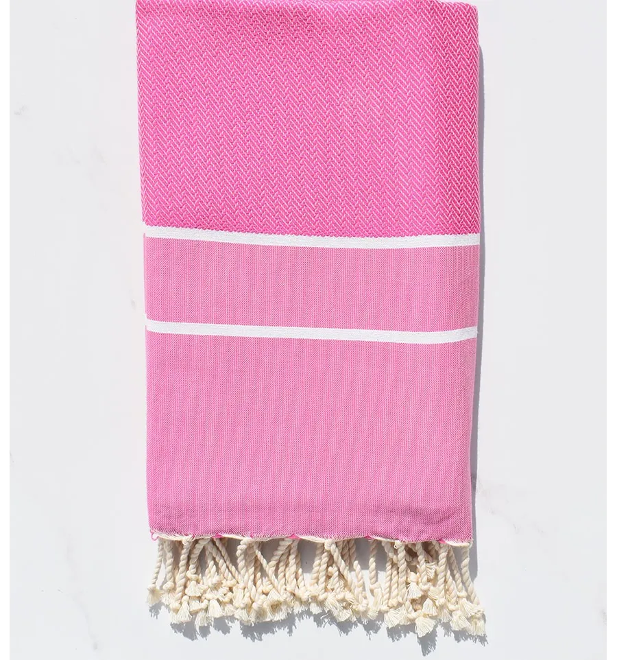 Fouta chevron Süßigkeiten Pink 