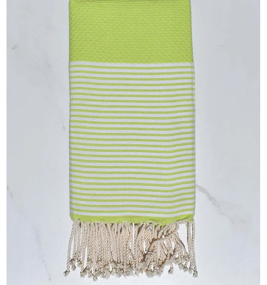 Fouta nido d'ape verde anice 