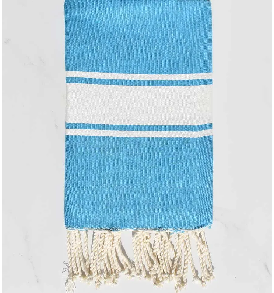 Strandtuch Platte karibisch blau Fouta Tunisia - 1