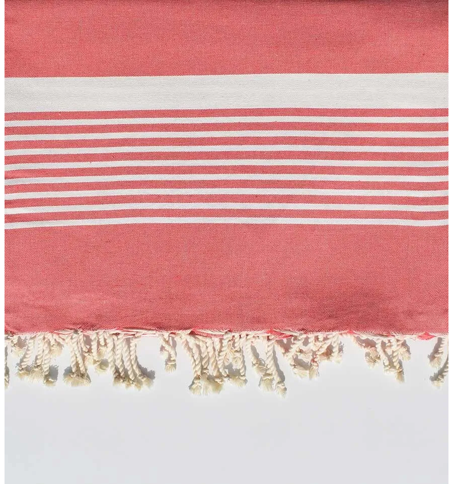 Bettüberwürfe 2m*2.85m purpurrote Farbe Fouta Tunisia - 1