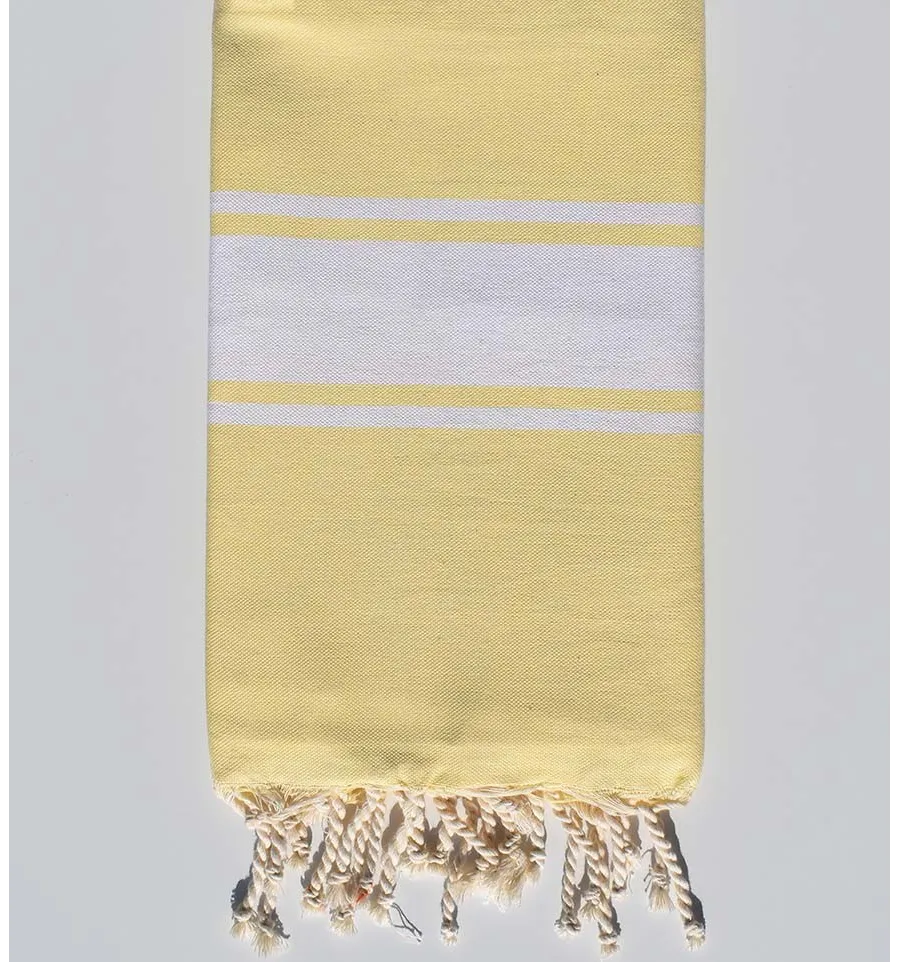 Strandtuch Platte gelbe Butter Fouta Tunisia - 1