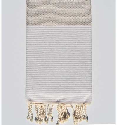 Strandtuch waben greige Fouta Tunisia - 1