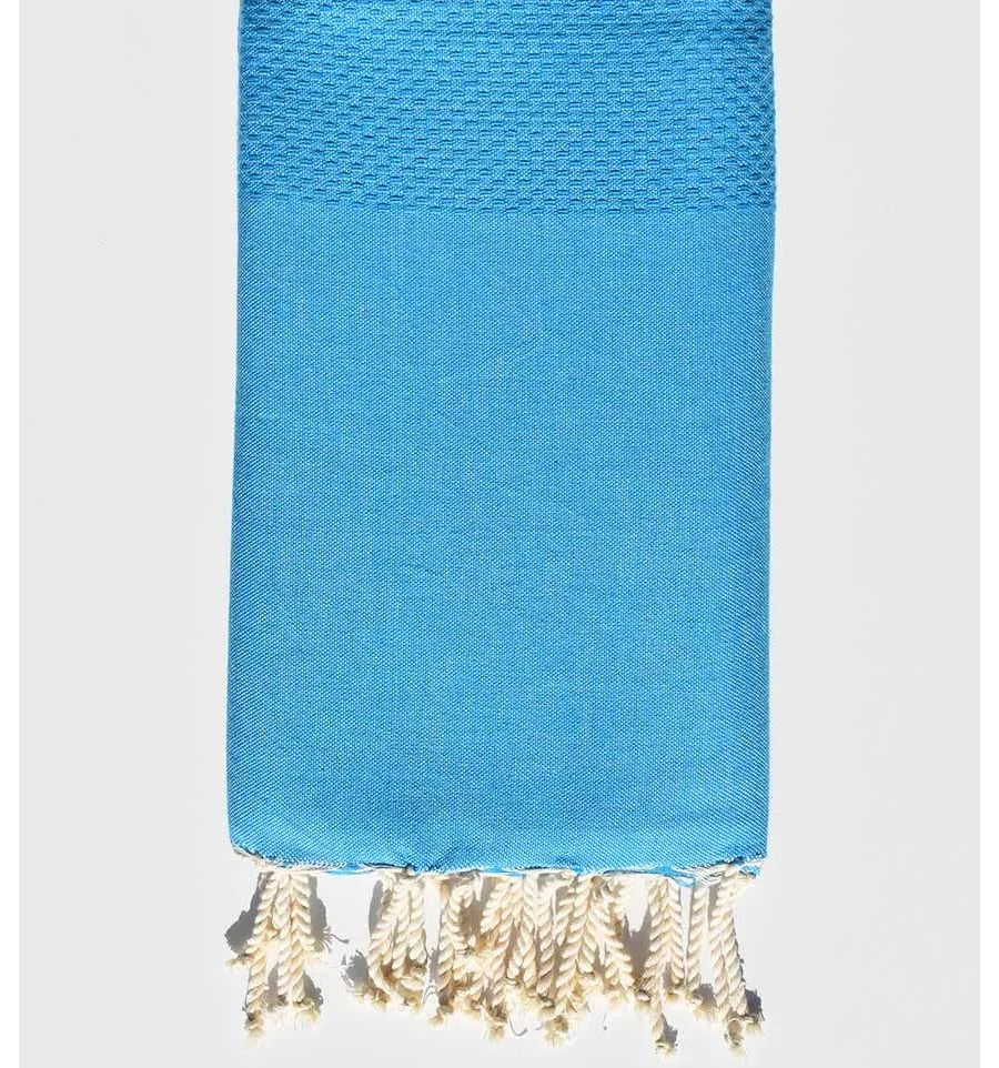 FOUTA einfarbig wabenblaue Dragee Fouta Tunisia - 1