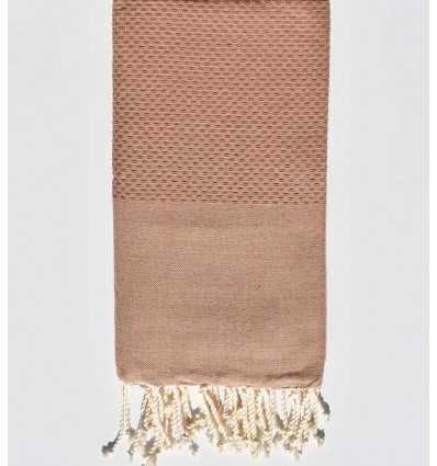 FOUTA schlichte hell taupebeige Wabe Fouta Tunisia - 1