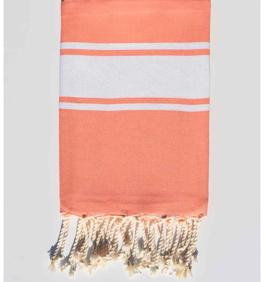 Fouta platte Lachs rosa Fouta Tunisia - 1