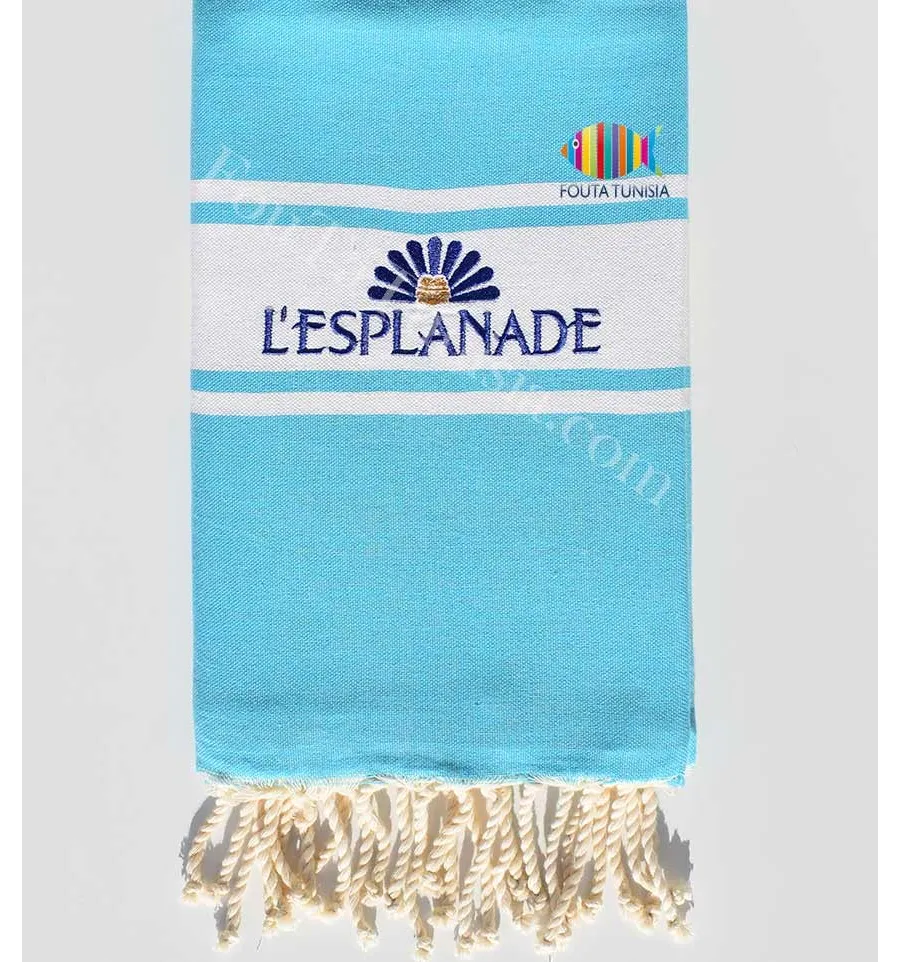 L'esplanade besticktes Strandtuch Fouta Tunisia - 1